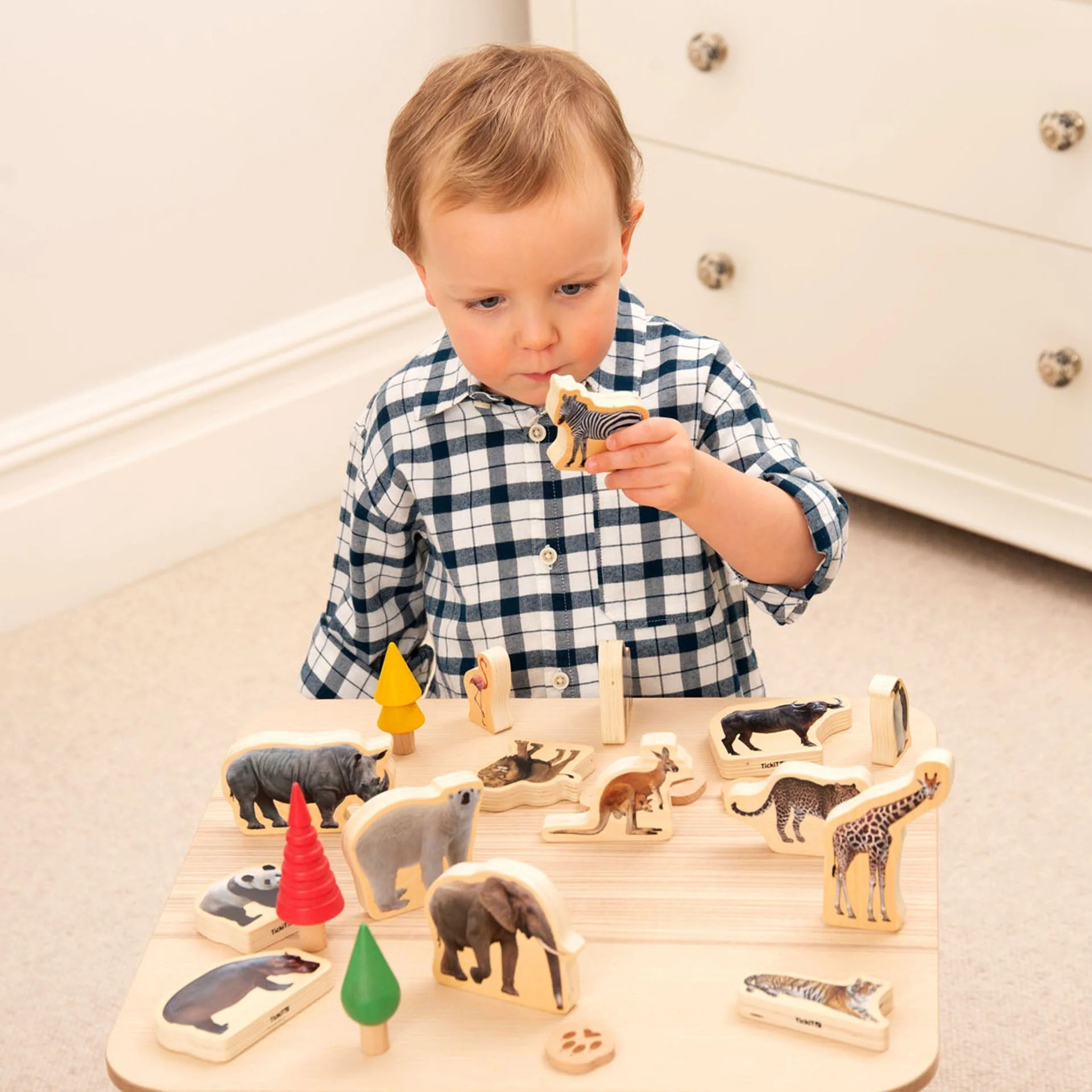Wooden Wild Animal Blocks - Image 5